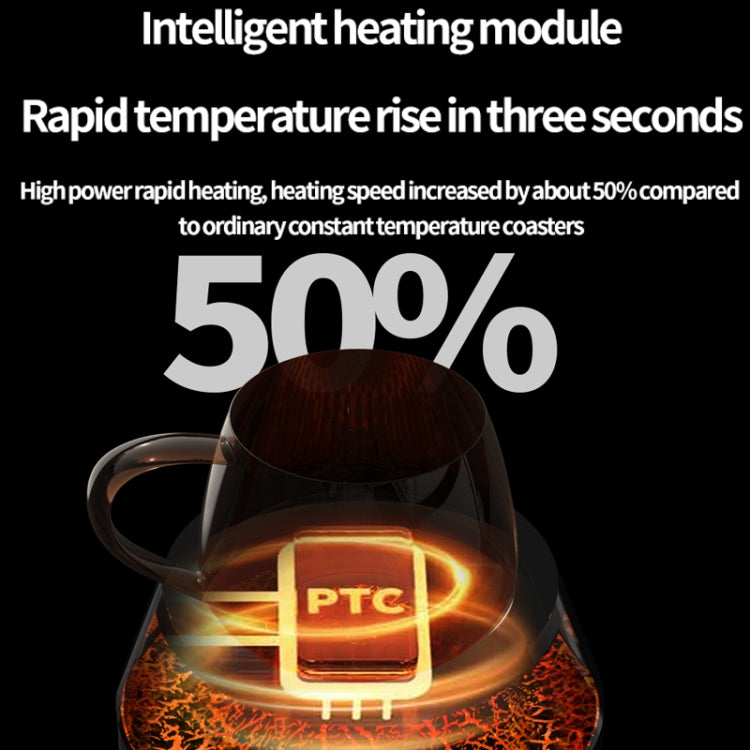 Simulation Volcano Heating Cup Mat 50-80 degrees Celsius Temperature Adjust with Atmosphere Light,US Plug