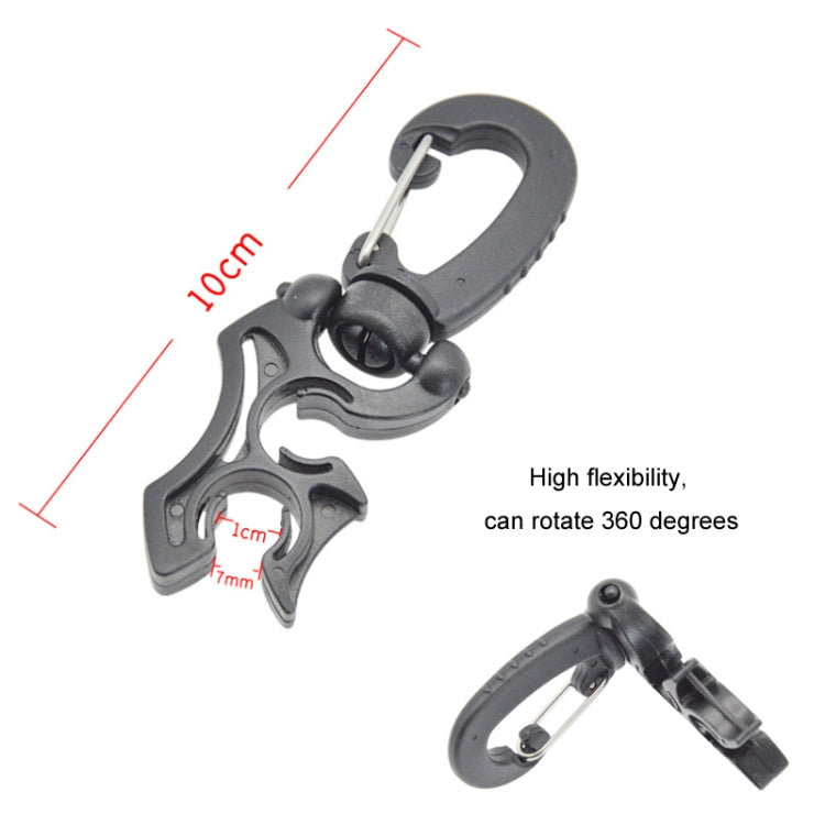 Diving Quick Release Buckle BCD Breathing Regulator Low Pressure Pipe Clamp - Random Color Delivery