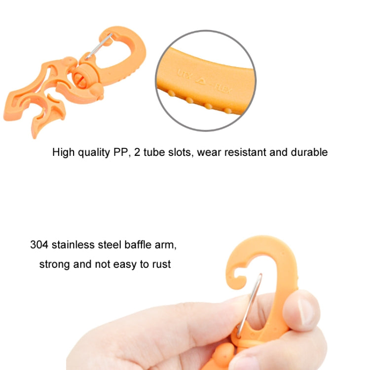 Diving Quick Release Buckle BCD Breathing Regulator Low Pressure Pipe Clamp - Random Color Delivery