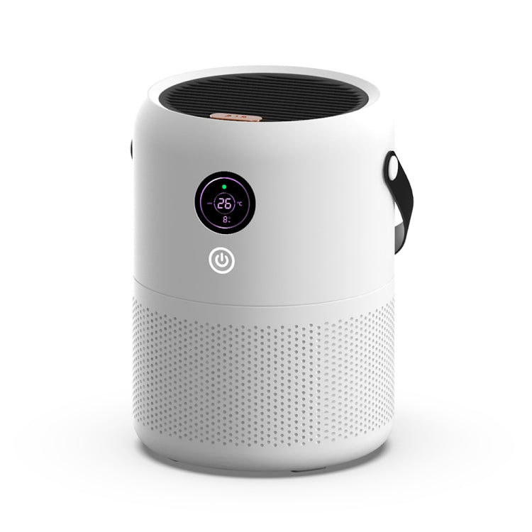 HX830 Smart Digital Display UV Ultraviolet Sterilization Desktop Negative Ion Air Purifier - White