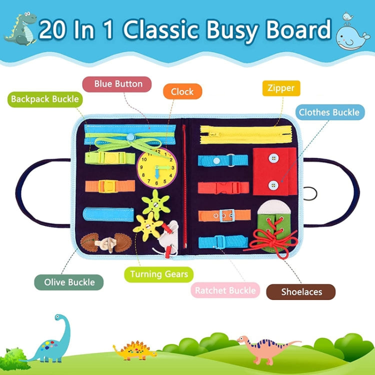 Toddler Montessori Busy Board DIY Children Sensory Early Learning Educational Toy - 3 Pages