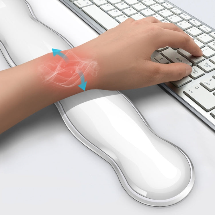 Cool Silicone Keyboard Wrist Rest Mouse Pad Relieve Wrist Fatigue, Spec: Small Transparent