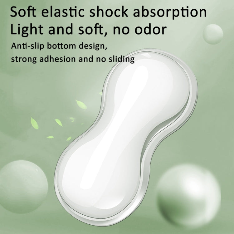 Cool Silicone Keyboard Wrist Rest Mouse Pad Relieve Wrist Fatigue, Spec: Small Transparent Black