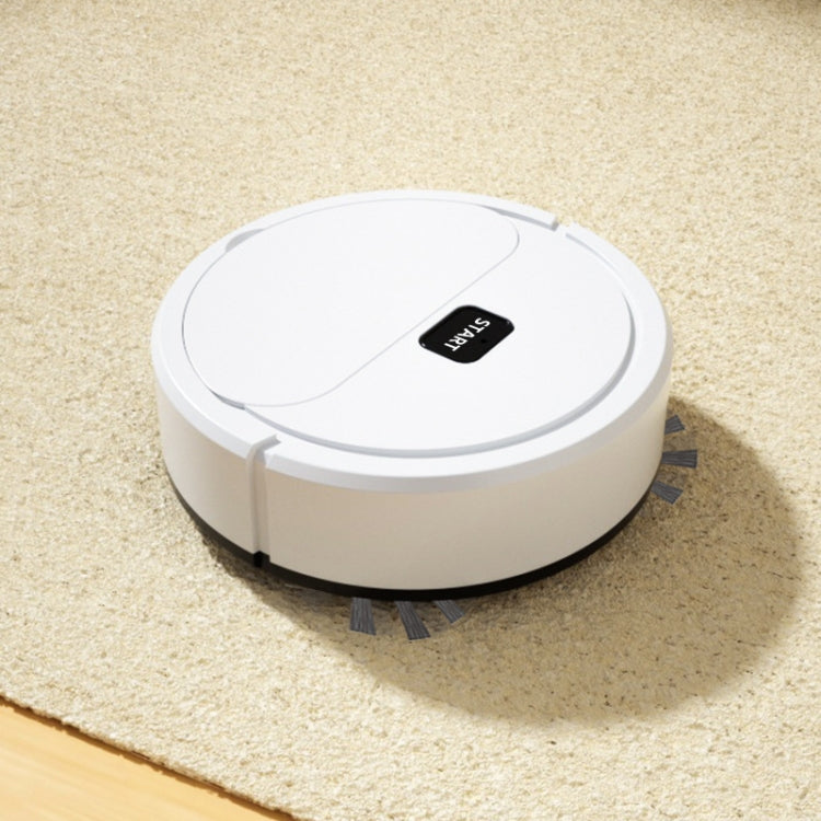 Automatic Mini Sweeping Robot Mopping Sweeping Suction 3 In 1 Cleaning Machine, Color: White Battery