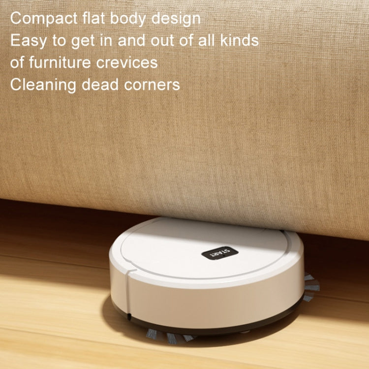 Automatic Mini Sweeping Robot Mopping Sweeping Suction 3 In 1 Cleaning Machine, Color: White Battery