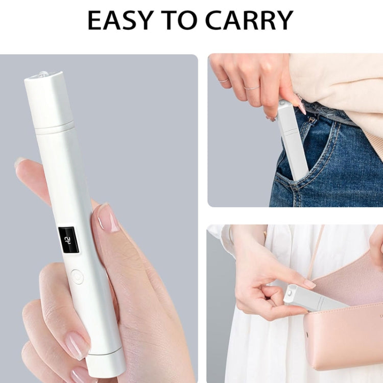 UV LED Nail Lamp Portable Retractable Nail Drying Light Mini Handheld Nail Dryer Lamp With Bracket - White