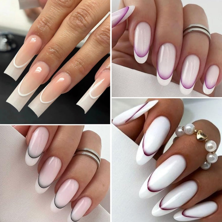 SD-1923 Line Nail Art Stickers Self-Adhesive Gradient Color French Manicure Stickers DIY Nail Tips Decals