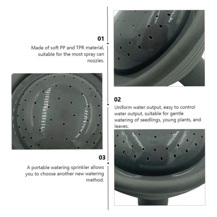 9 x 6.5cm Agricultural Plastic Watering Sprinkler Nozzle Small Spraying Nursery Gardening Tools - Gray
