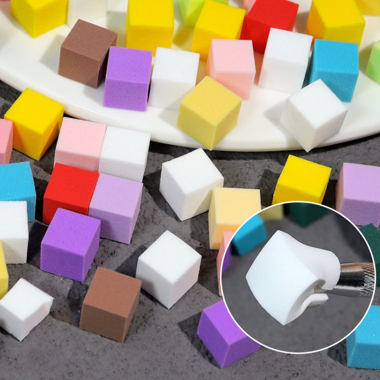 50pcs /Box 1cm Mini Nail Art Sponges Gradient Aura Effect Designs Manicure Brush Tool