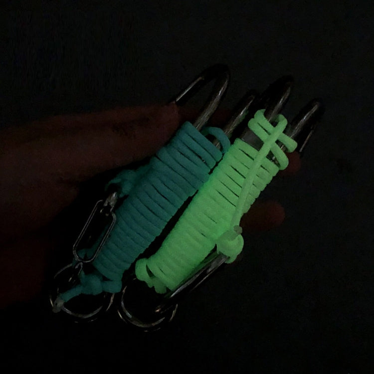 Diving Double-headed Stainless Steel Flow Hook With Safety Rope, Color: Sky Blue Luminous