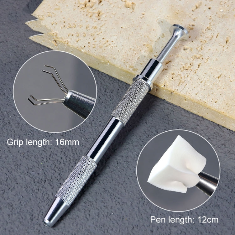 Nail Sponge Gripper Non-slip Manicure Tool Pat Gel Sponge Grabbing Pen - Silver