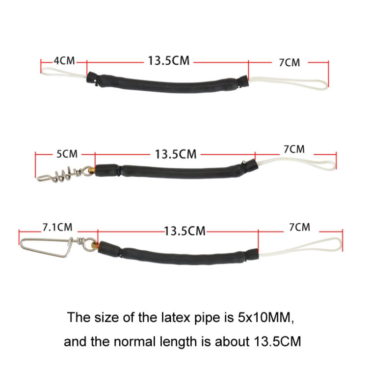 Spear Fork Force Release Shockproof Latex Tube Buffer, Style: Triangular Pin Rope