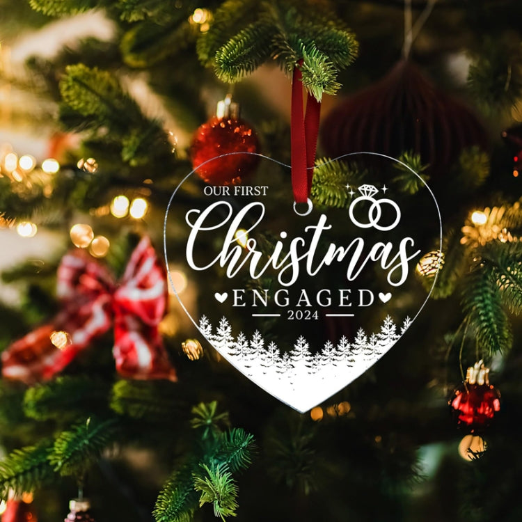 Christmas Acrylic Transparent Decoration Blessing Pendant Home Christmas Tree Ornament, Style: Car