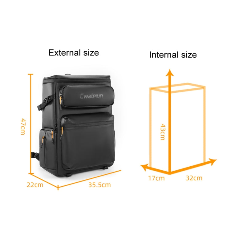 Cwatcun D141 Shoulder Drone Bag Large Capacity Multifunctional Waterproof Photography SLR Camera Bag - Black Extra Large