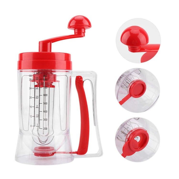 Hand-Operated Batter Dispenser Kitchen Baking Liquid Dividing Tool - Red