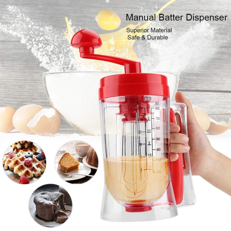 Hand-Operated Batter Dispenser Kitchen Baking Liquid Dividing Tool - Red