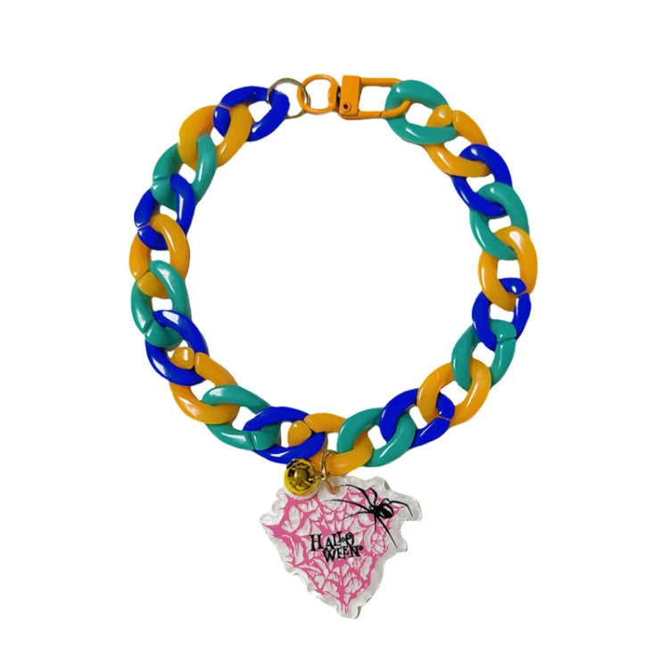 Pet Halloween Necklace Cartoon Tag Necklace Cats Dogs Holiday Adjustable Decoration Chain, Style: Spider