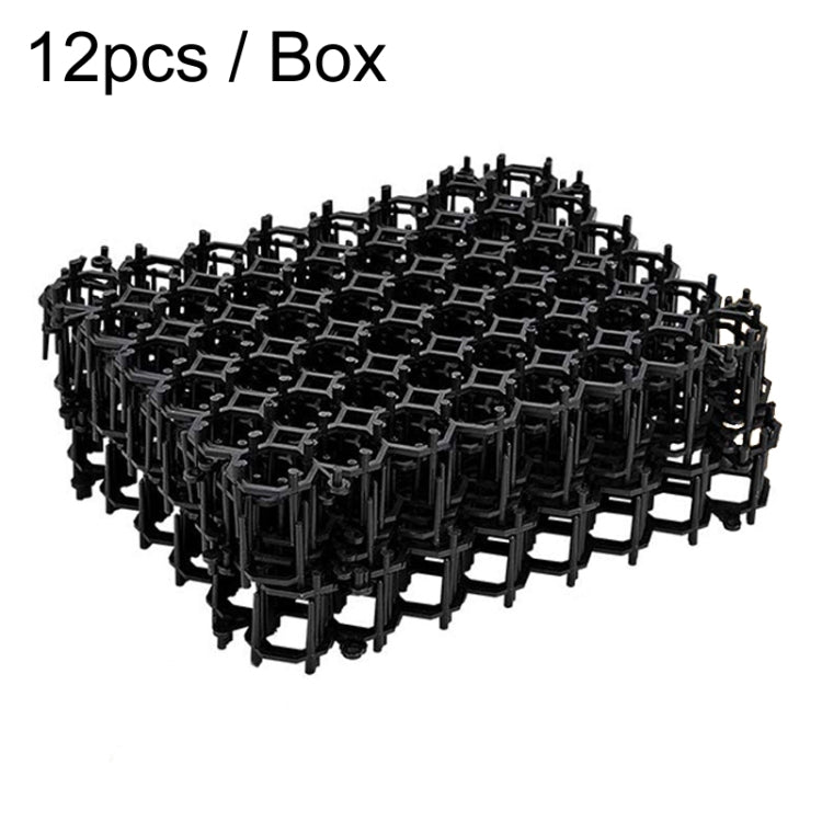 12pcs / Box Anti-Cats Barbed Spike Net Mat Sofas Gate Garden Cats Repellent Tool, Style: Without Screw - Black
