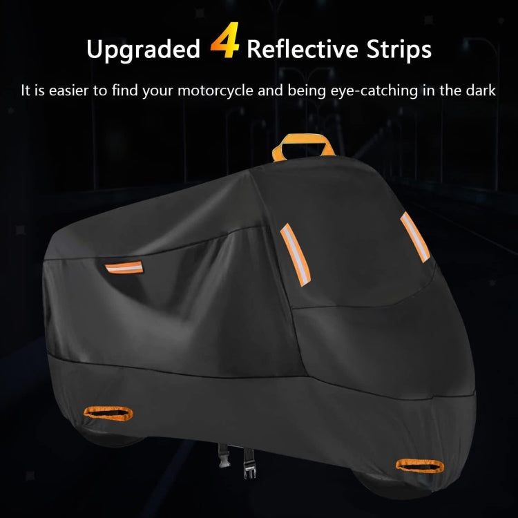 Motorcycle Rain Sun Protection Cover Oxford Cloth Dustproof With Anti-theft Buckle, Size: XL