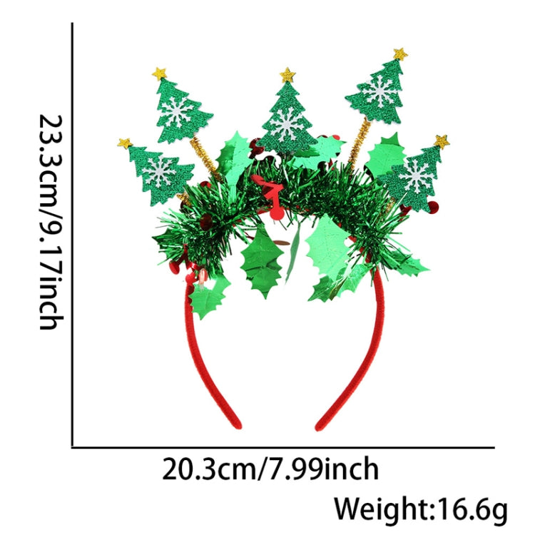 Christmas Party Dress Up New Year Headdress Christmas Decoration Colorful Stripes Headband, Style: 5 Christmas Trees