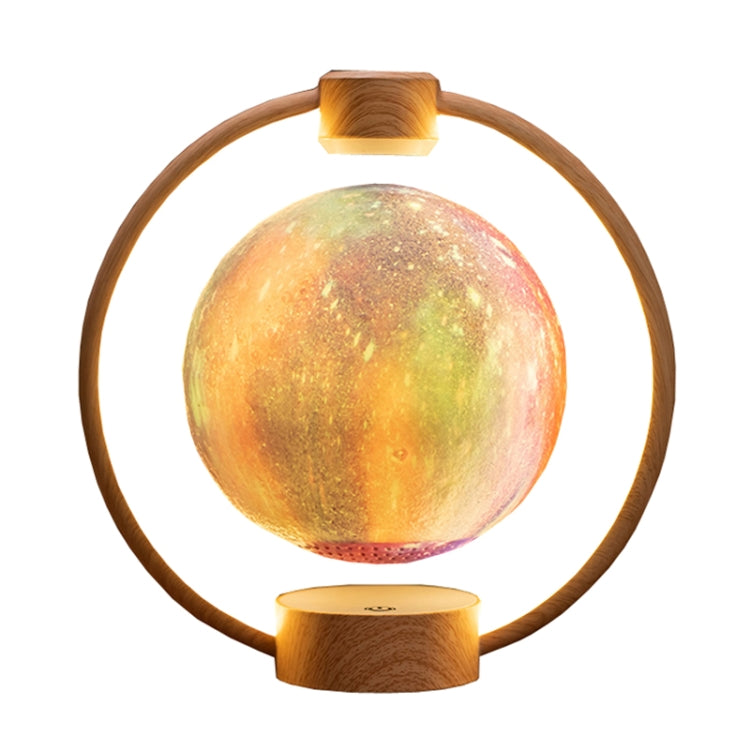 Magnetic Levitation Bluetooth Speaker Ornament Desktop Ambient Glow Night Lights, Style: Light Pattern Starry Moon