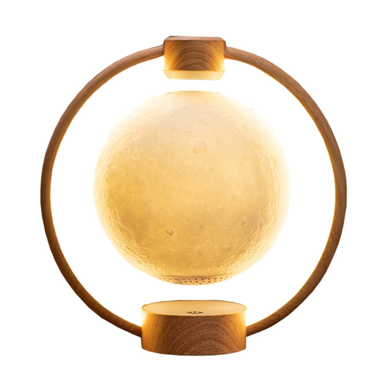 Magnetic Levitation Bluetooth Speaker Ornament Desktop Ambient Glow Night Lights, Style: Light Pattern Moon