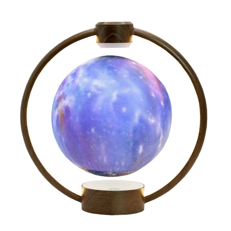 Magnetic Levitation Bluetooth Speaker Ornament Desktop Ambient Glow Night Lights, Style: Dark Pattern Starry Moon