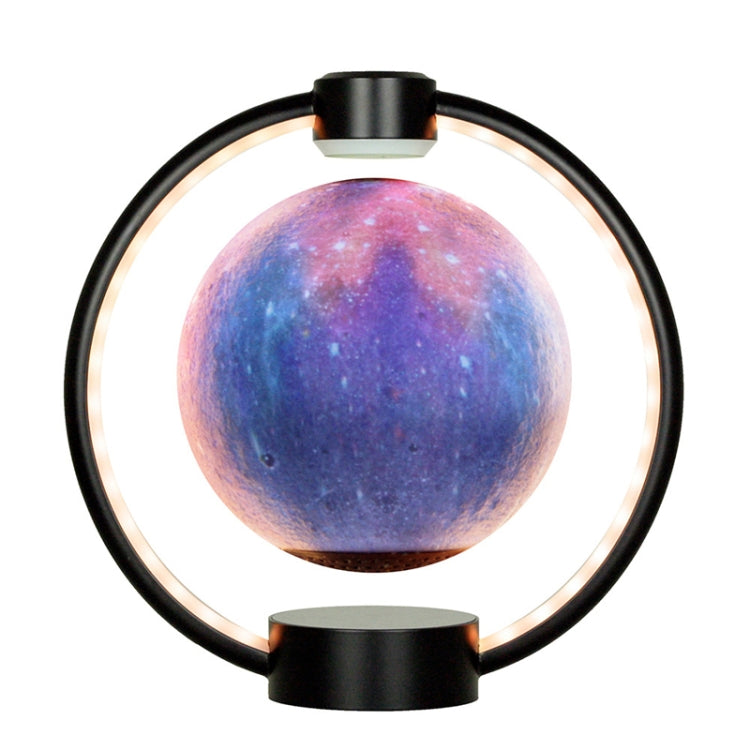 Magnetic Levitation Bluetooth Speaker Ornament Desktop Ambient Glow Night Lights, Style: Black Starry Moon