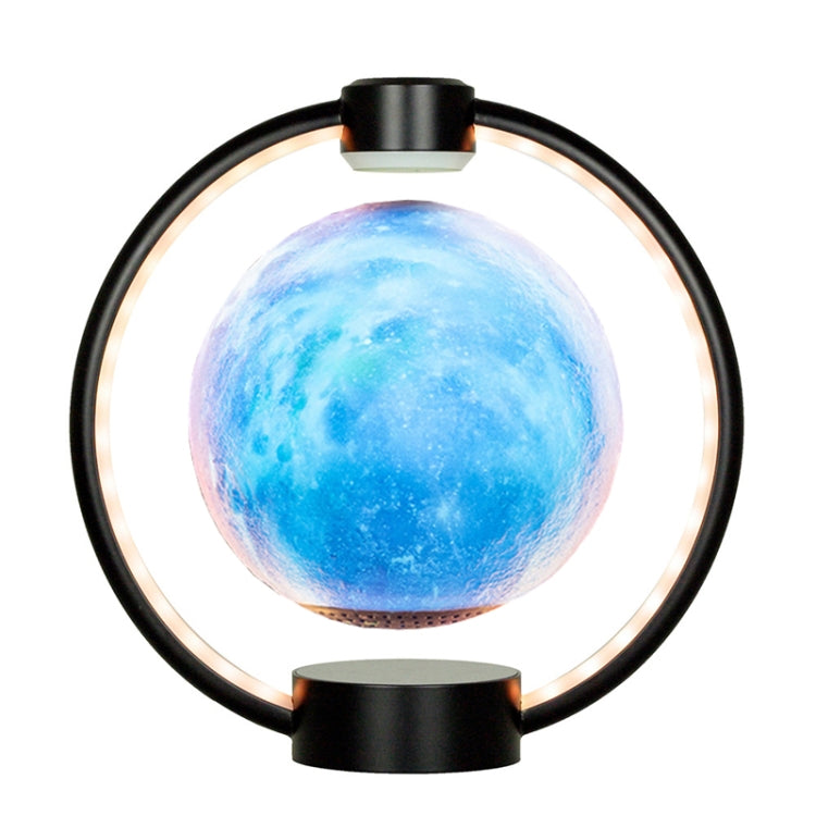 Magnetic Levitation Bluetooth Speaker Ornament Desktop Ambient Glow Night Lights, Style: Black Moon