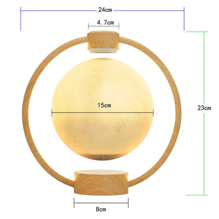 Magnetic Levitation Bluetooth Speaker Ornament Desktop Ambient Glow Night Lights, Style: Dark Pattern Moon