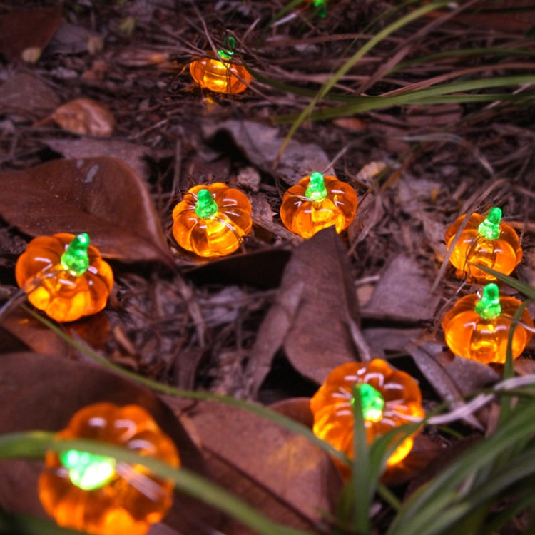 LED Halloween 3D Pumpkin String Lights Bar Shop Ambience Scene Layout Decorative Lanterns, Style: 30 LEDs Always On - Warm White