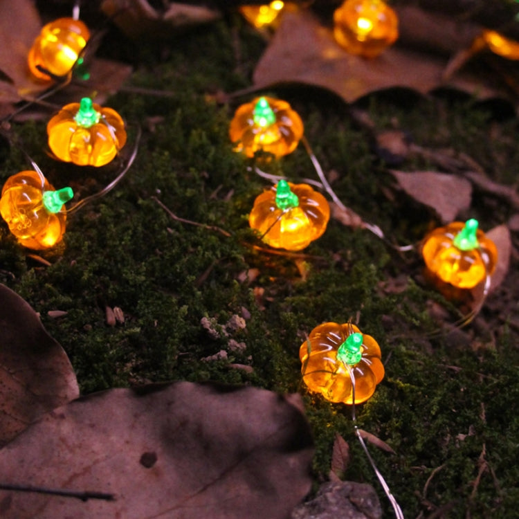 LED Halloween 3D Pumpkin String Lights Bar Shop Ambience Scene Layout Decorative Lanterns, Style: 30 LEDs Always On - Warm White