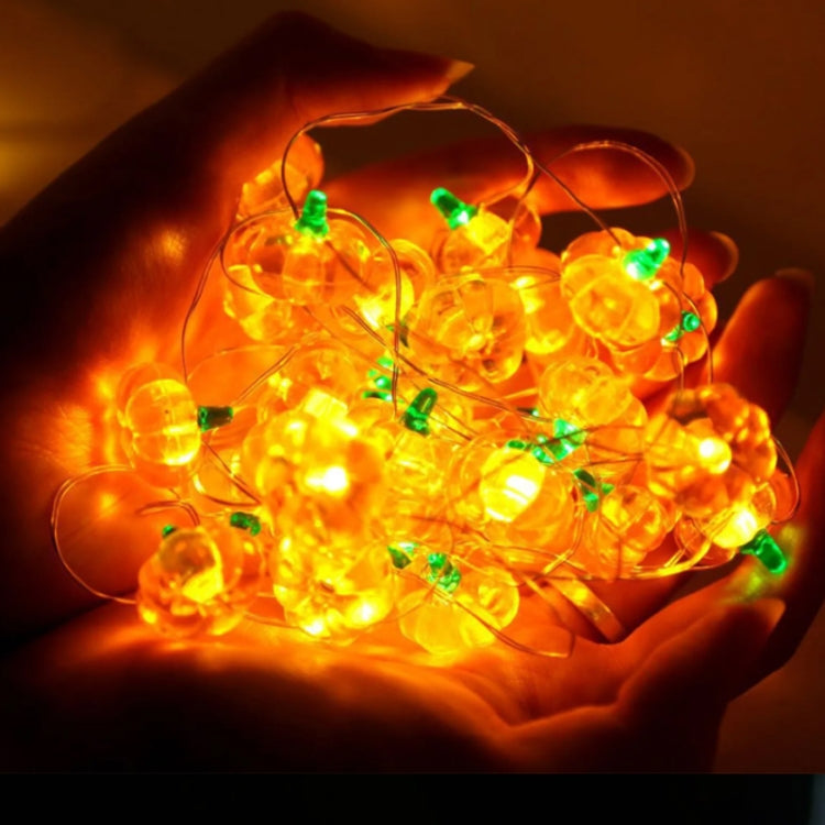 LED Halloween 3D Pumpkin String Lights Bar Shop Ambience Scene Layout Decorative Lanterns, Style: 30 LEDs Always On - Warm White