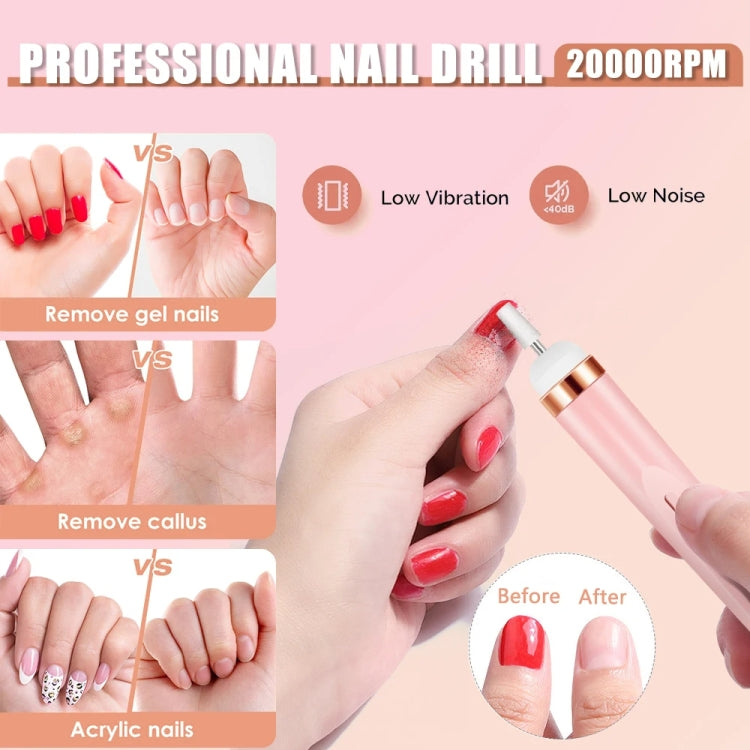 Mini Nail Grinder Nail Remover Portable Electric Nail Tool With Light