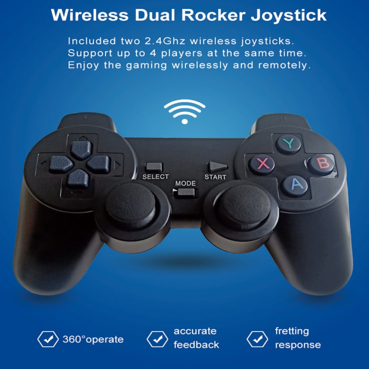 W8PRO 64G Dual System HD Wireless Joystick Retro Gaming Console With 36000+ Games UK Plug
