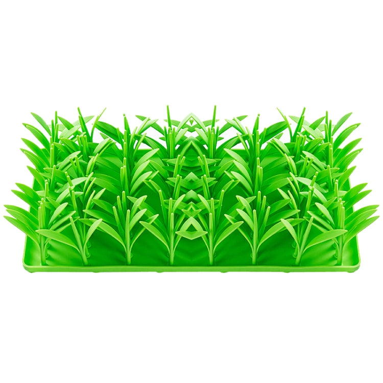16.9 x 36.1 x 8.65cm Pet Silicone Slow Eating Mat Cats And Dogs Feeding Non-Slip Licking Pads - Green