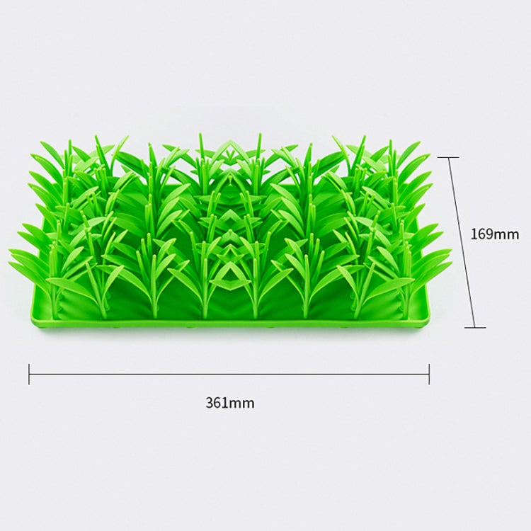 16.9 x 36.1 x 8.65cm Pet Silicone Slow Eating Mat Cats And Dogs Feeding Non-Slip Licking Pads - Green
