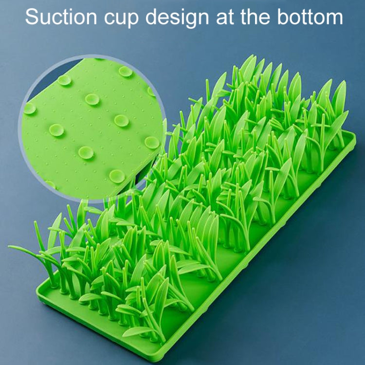 16.9 x 36.1 x 8.65cm Pet Silicone Slow Eating Mat Cats And Dogs Feeding Non-Slip Licking Pads - Green