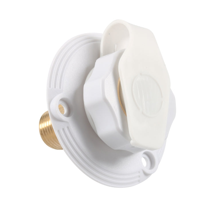 RV Brass Water Inlet Check Valve Yacht Accessories, Color: White