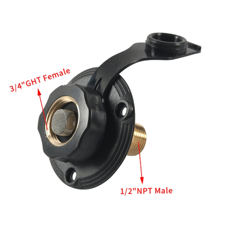 Brass Water Inlet Check Valve For Yacht RV With Adapter