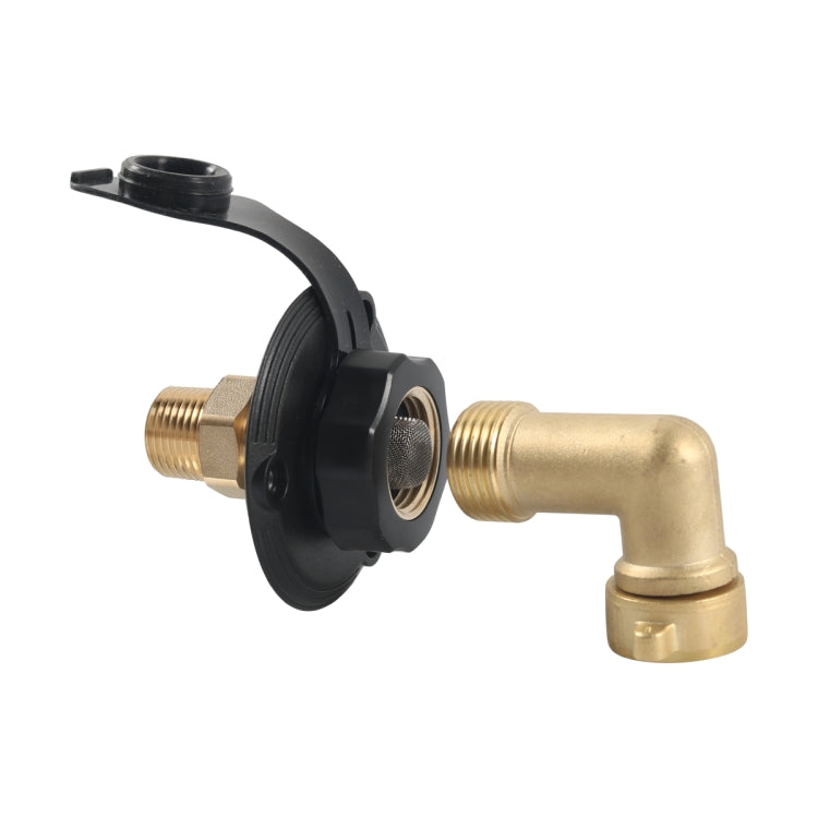 Brass Water Inlet Check Valve For Yacht RV With Adapter