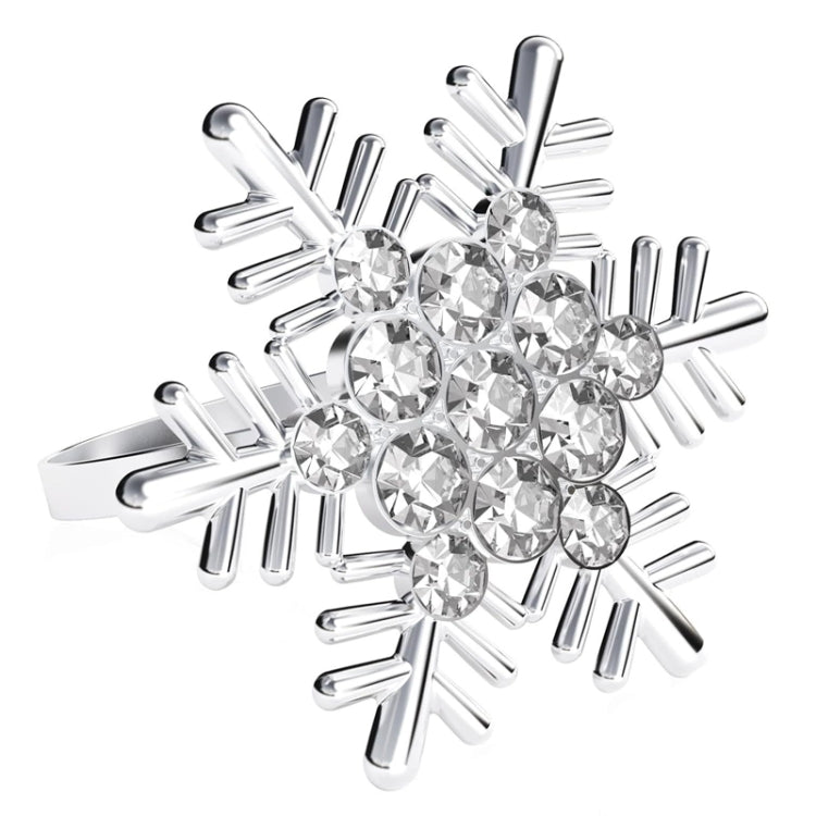 Snowflake Christmas Napkin Ring Napkin Buckle Table Decoration for Christmas Thanksgiving Party