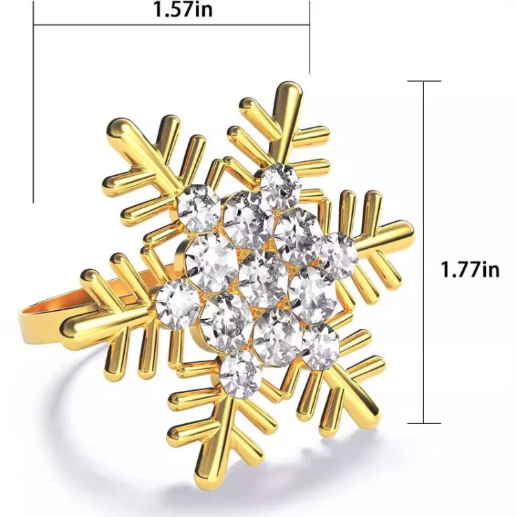 Snowflake Christmas Napkin Ring Napkin Buckle Table Decoration for Christmas Thanksgiving Party