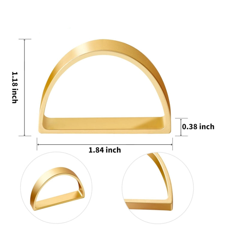10pcs /Bag Napkin Rings Semicircle Napkin Buckles Wedding Banquet New Year Table Setting Decor