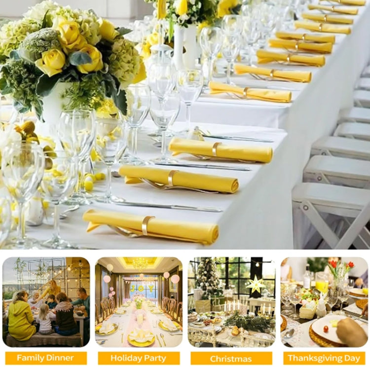 10pcs /Bag Napkin Rings Semicircle Napkin Buckles Wedding Banquet New Year Table Setting Decor