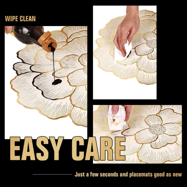 38cm Household Kitchen Heat Resistant Flower Hot Stamping Table Heat Insulating Pad