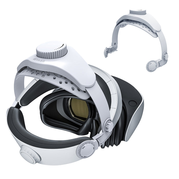 DEVASO For PlayStation VR 2 Elite Headband Non-Slip Comfortable Weight Reducing Headband - White