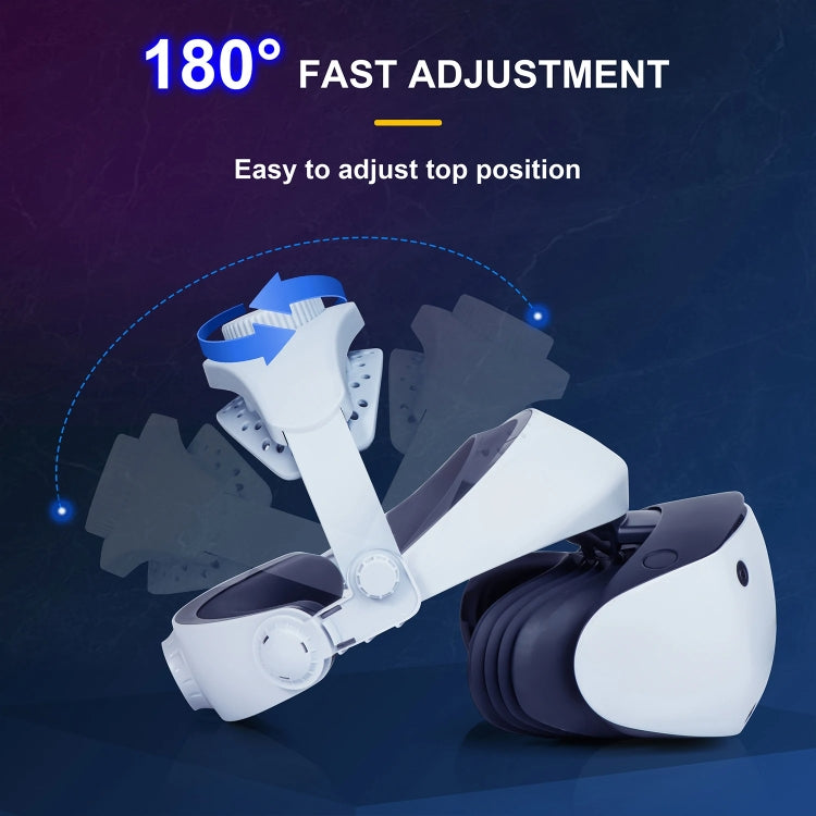 DEVASO For PlayStation VR 2 Elite Headband Non-Slip Comfortable Weight Reducing Headband - White