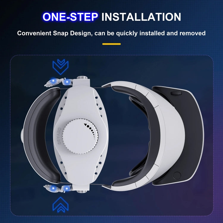 DEVASO For PlayStation VR 2 Elite Headband Non-Slip Comfortable Weight Reducing Headband - White