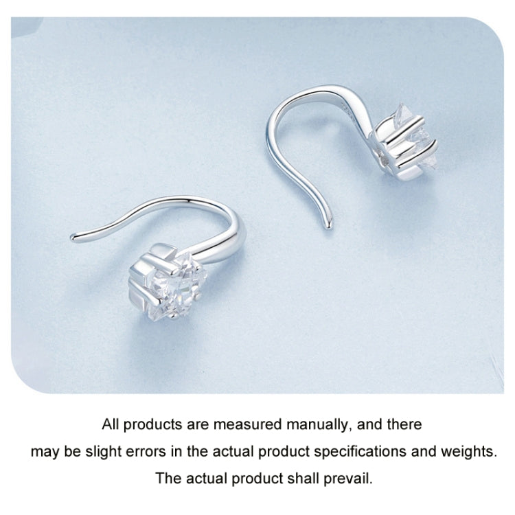 S925 Sterling Silver Star Zircon Female Earrings - BSE1028